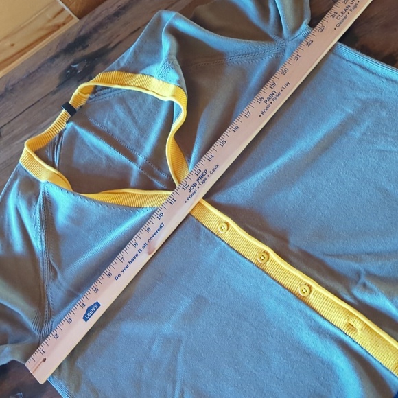 Beautiful Talbots Color Block Cardigan in Olive, Gold & Navy. Sz XL - Picture 11 of 14